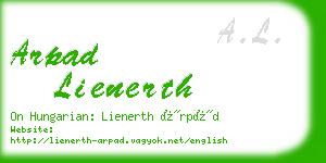 arpad lienerth business card